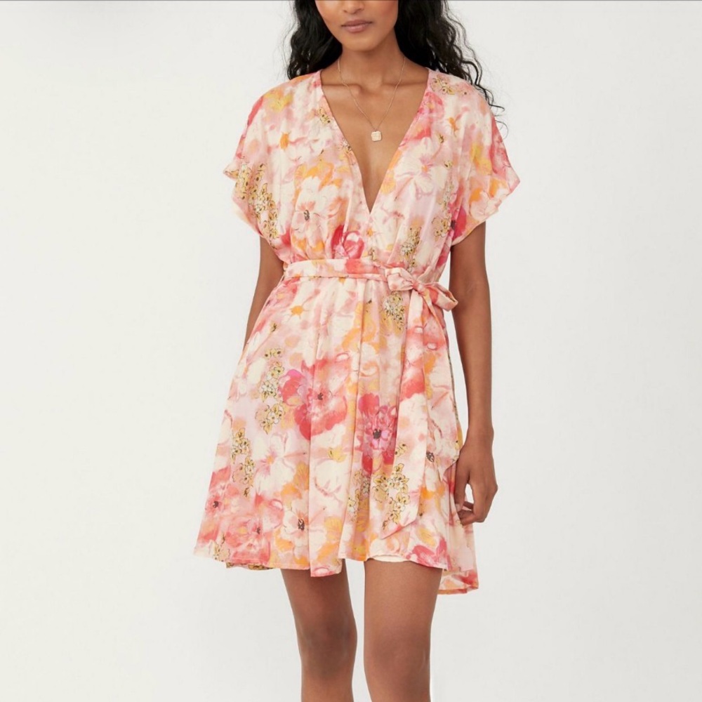 Free People Freddy Tie Mini Dress